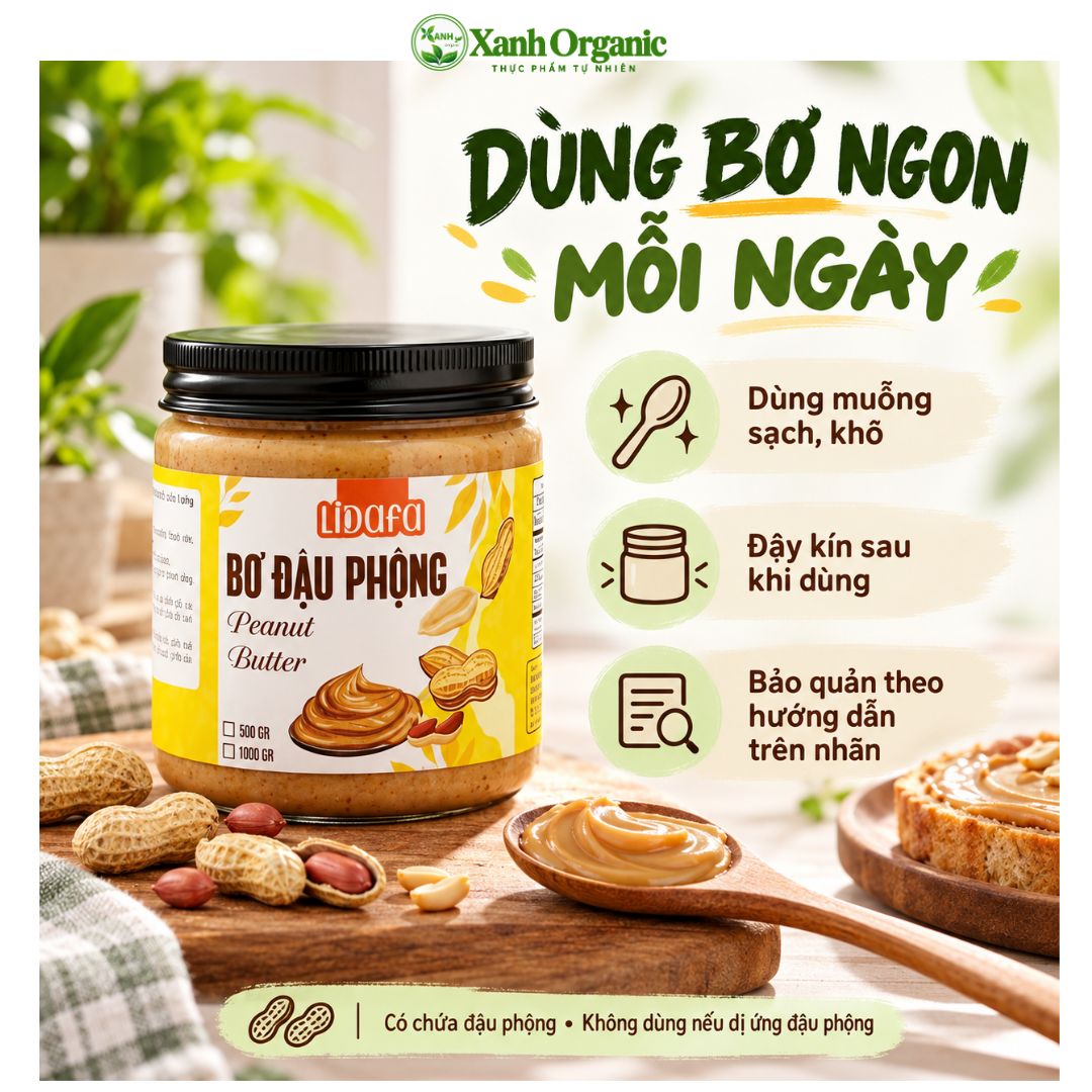 Bơ đậu phộng Lidafa nguyên chất-95% đậu phộng- 240g — ảnh 7