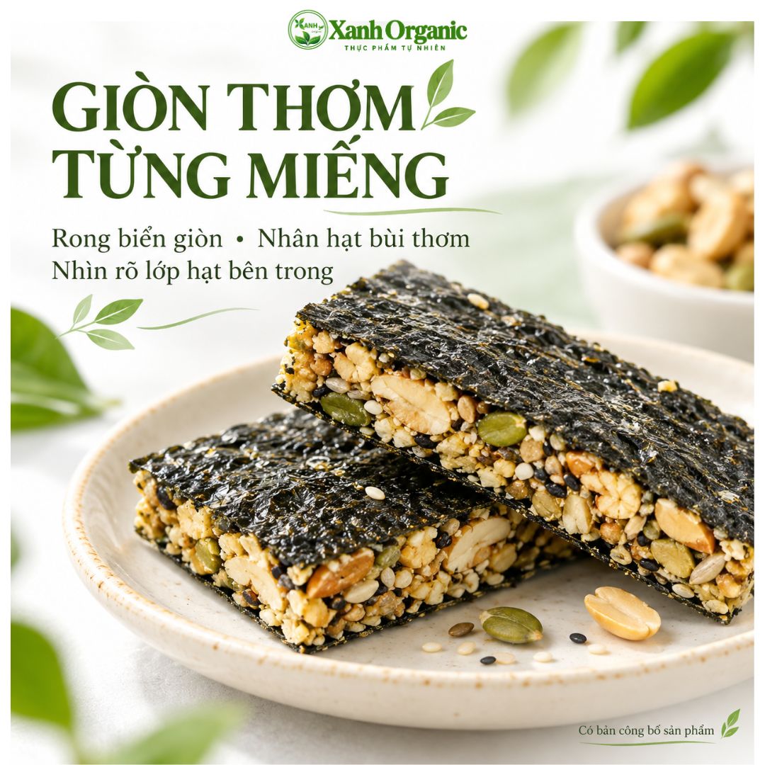 Bánh rong biển kẹp hạt ăn kiêng giảm cân- Túi 500g — ảnh 2