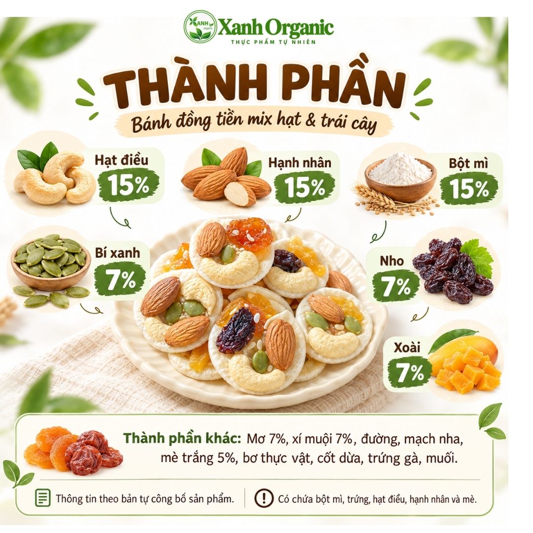 Bánh đồng tiền mix hạt trái cây — ảnh 4