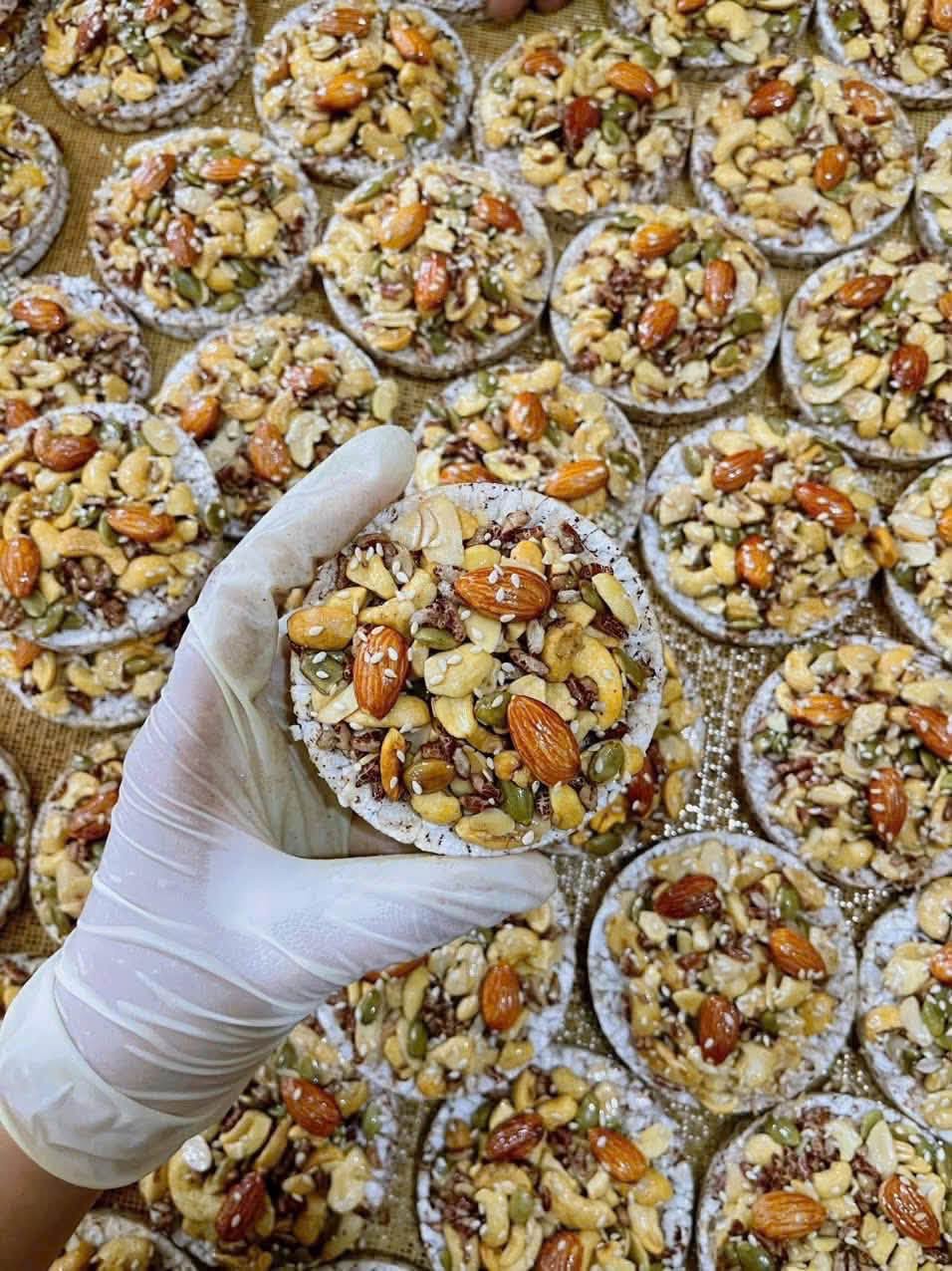 (loại Vip) Bánh nổ gạo lứt mix hạt giòn tan — ảnh 5