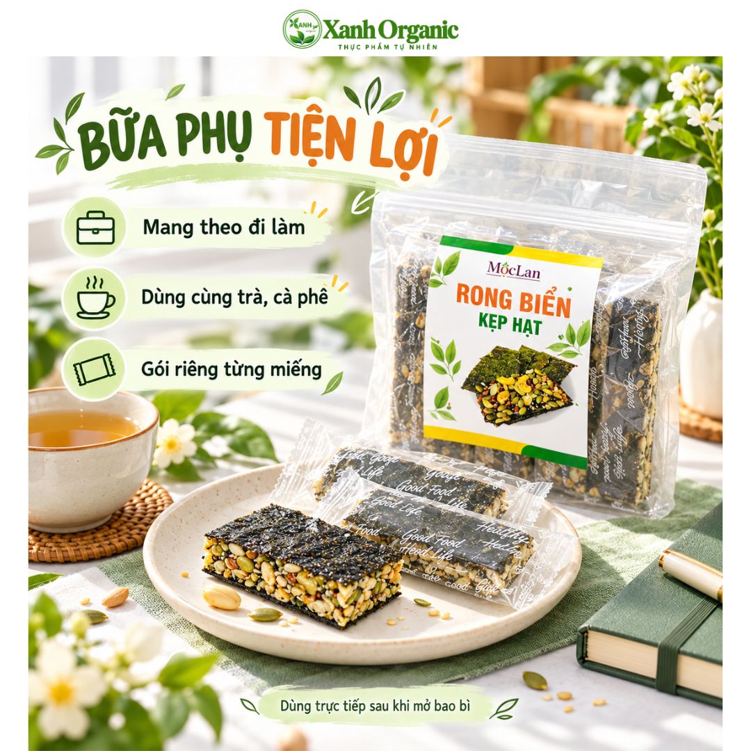 Bánh rong biển kẹp hạt ăn kiêng giảm cân- Túi 500g — ảnh 5