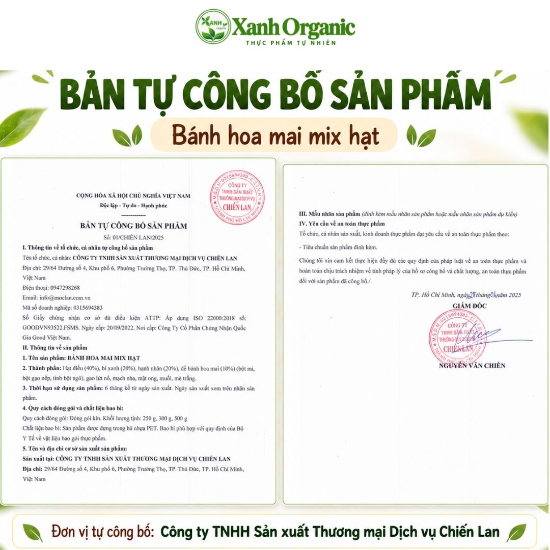 (Loại Vip) Bánh hoa mai mix hạt-Ăn vặt heathy (3 điêu-1 Hạnh Nhân) — ảnh 5