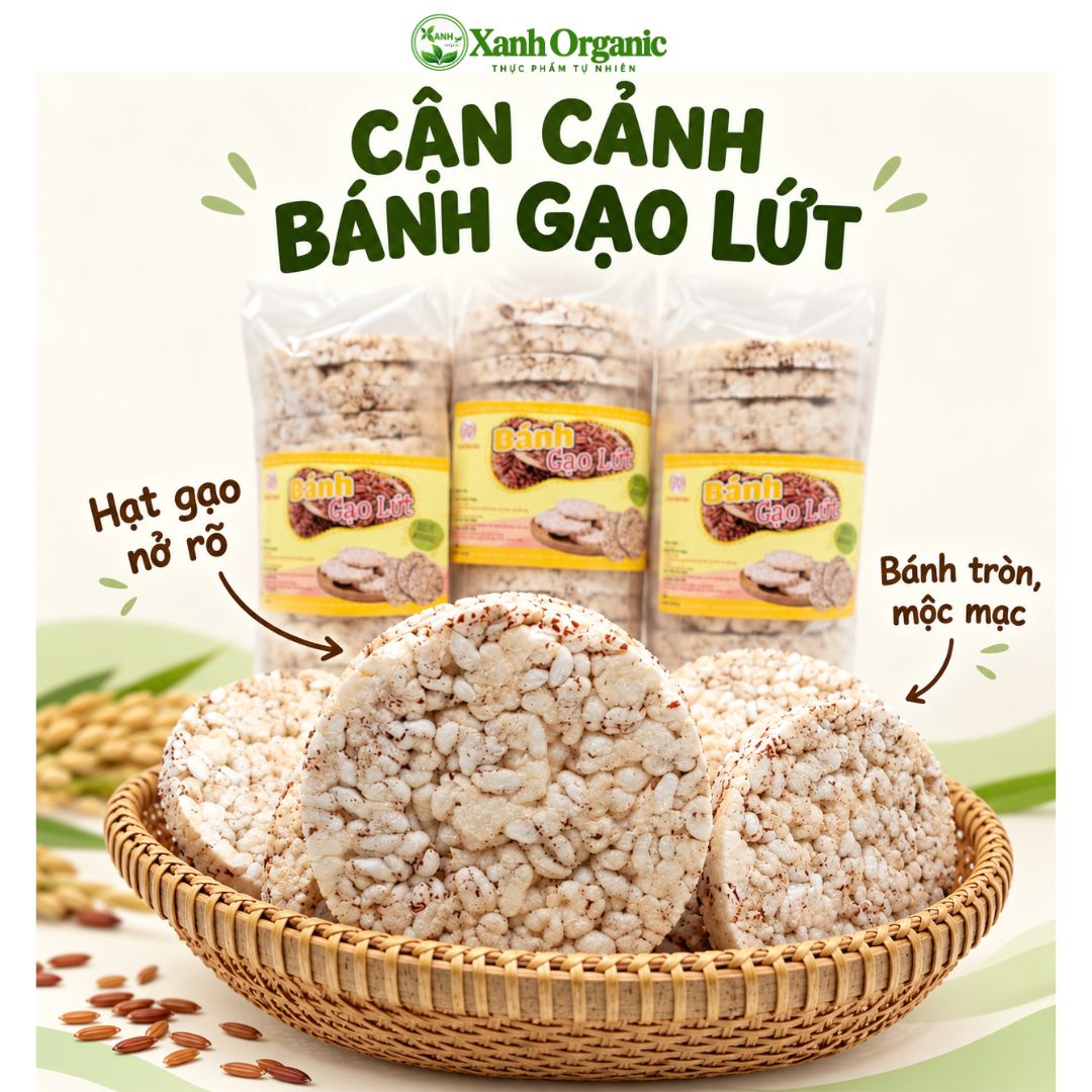 Bánh gạo lứt & mè đen ăn kiêng-bữa phụ heathy nguyên hạt 3 cây 51 bánh 500g — ảnh 3