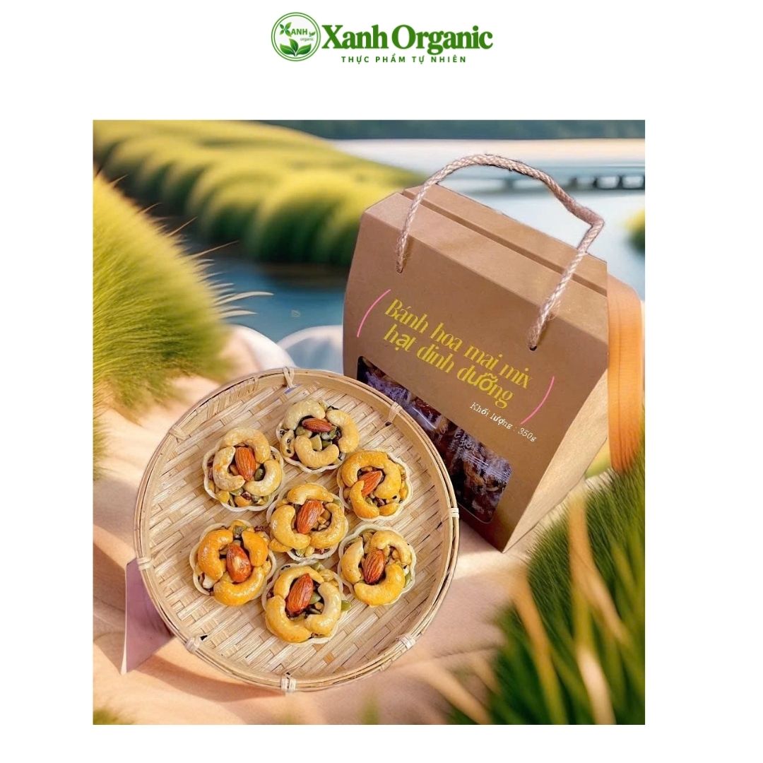 (Loại Vip) Bánh hoa mai mix hạt-Ăn vặt heathy (3 điêu-1 Hạnh Nhân) — ảnh 6