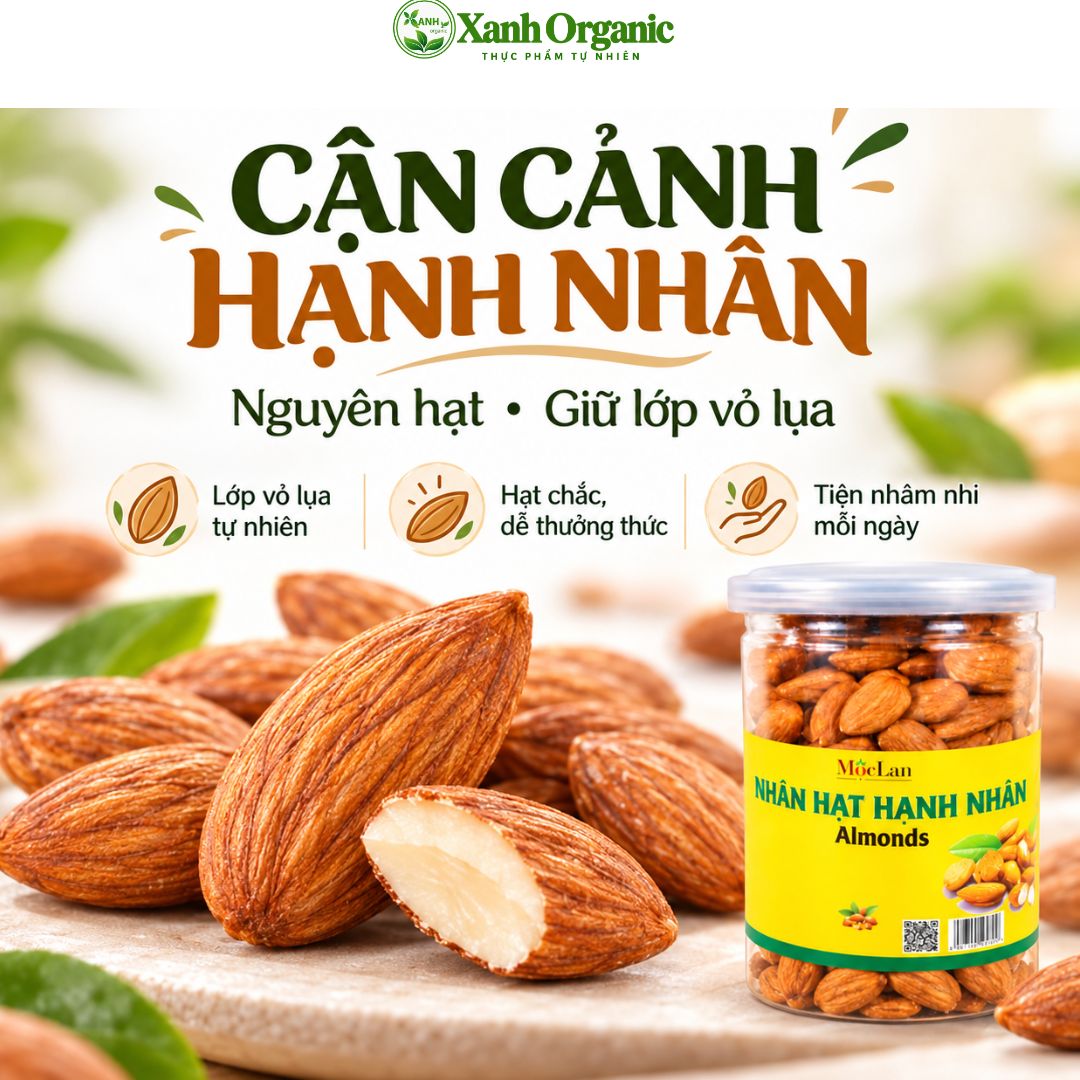 Hạnh nhân Mỹ nguyên vị nguyên vỏ lụa-500g — ảnh 6