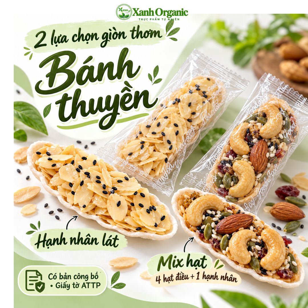 [Loại VIP] Bánh thuyền siêu hạt & siêu hạnh nhân-Túi 500g — ảnh 4