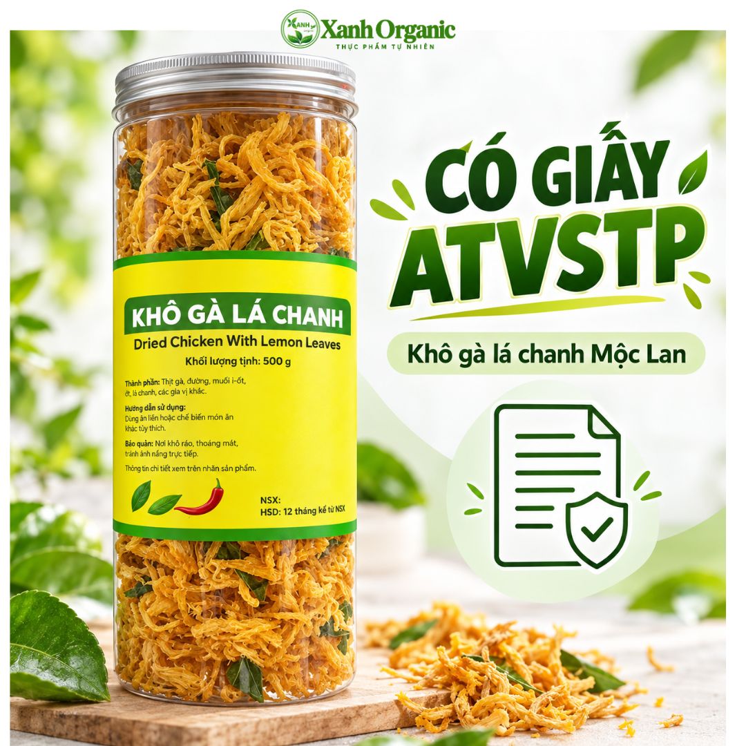 Khô Gà Lá chanh làm từ thịt gà tươi không chất bảo quản- Lon 500g — ảnh 3