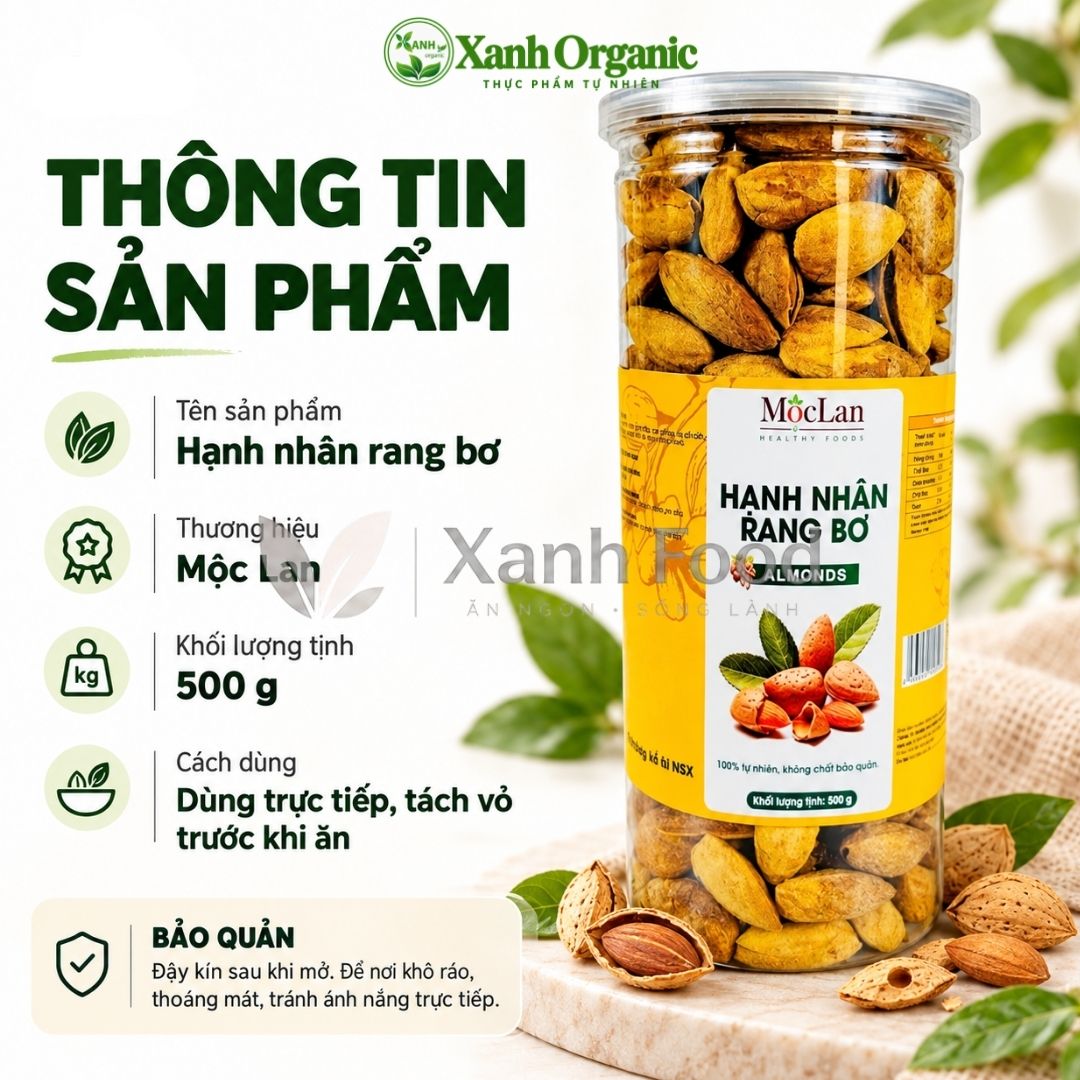 (Nhập khẩu Mỹ) Hạnh nhân rang bơ nguyên vỏ-500g-có bản công bố — ảnh 2