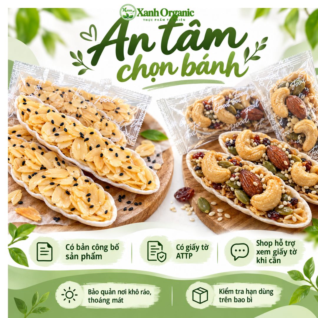 [Loại VIP] Bánh thuyền siêu hạt & siêu hạnh nhân-Túi 500g — ảnh 3