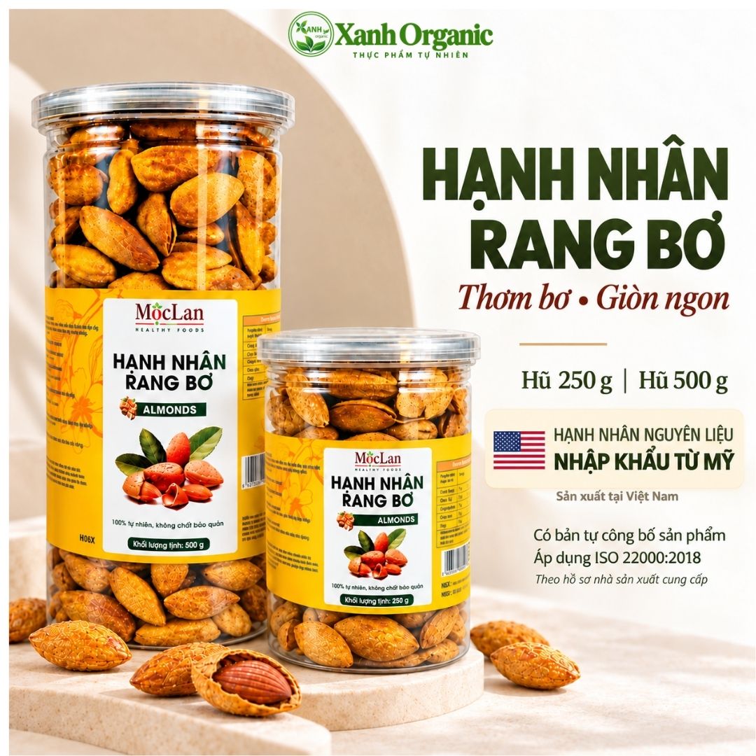 (Nhập khẩu Mỹ) Hạnh nhân rang bơ nguyên vỏ-500g-có bản công bố — ảnh 1
