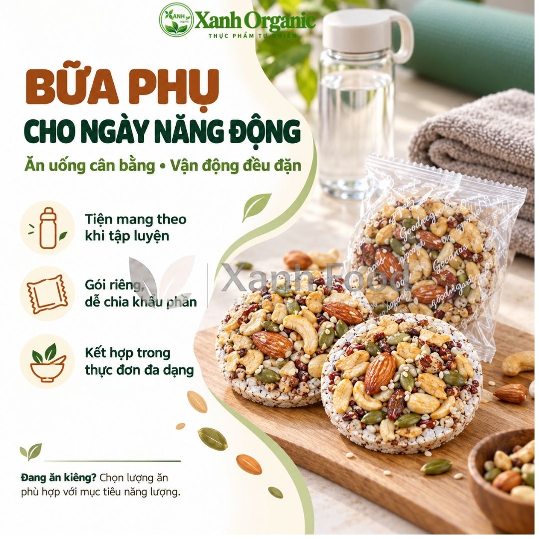 (loại Vip) Bánh nổ gạo lứt mix hạt giòn tan — ảnh 2