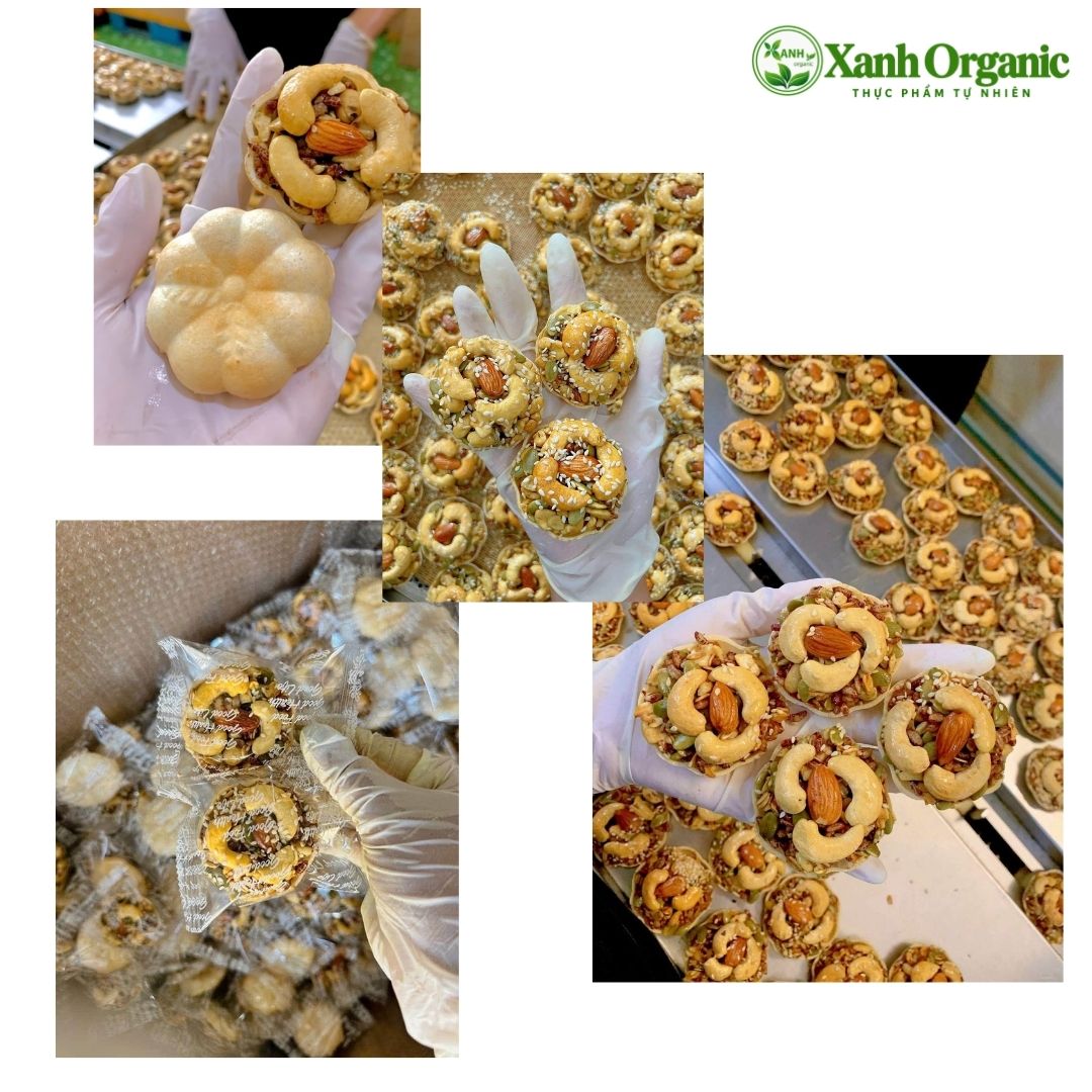 (Loại Vip) Bánh hoa mai mix hạt-Ăn vặt heathy (3 điêu-1 Hạnh Nhân) — ảnh 7