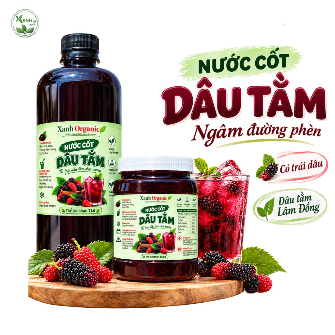Nước cốt dâu tằm – Dạng chai & hũ cốt dâu có mứt | Xanh Organic — ảnh 2