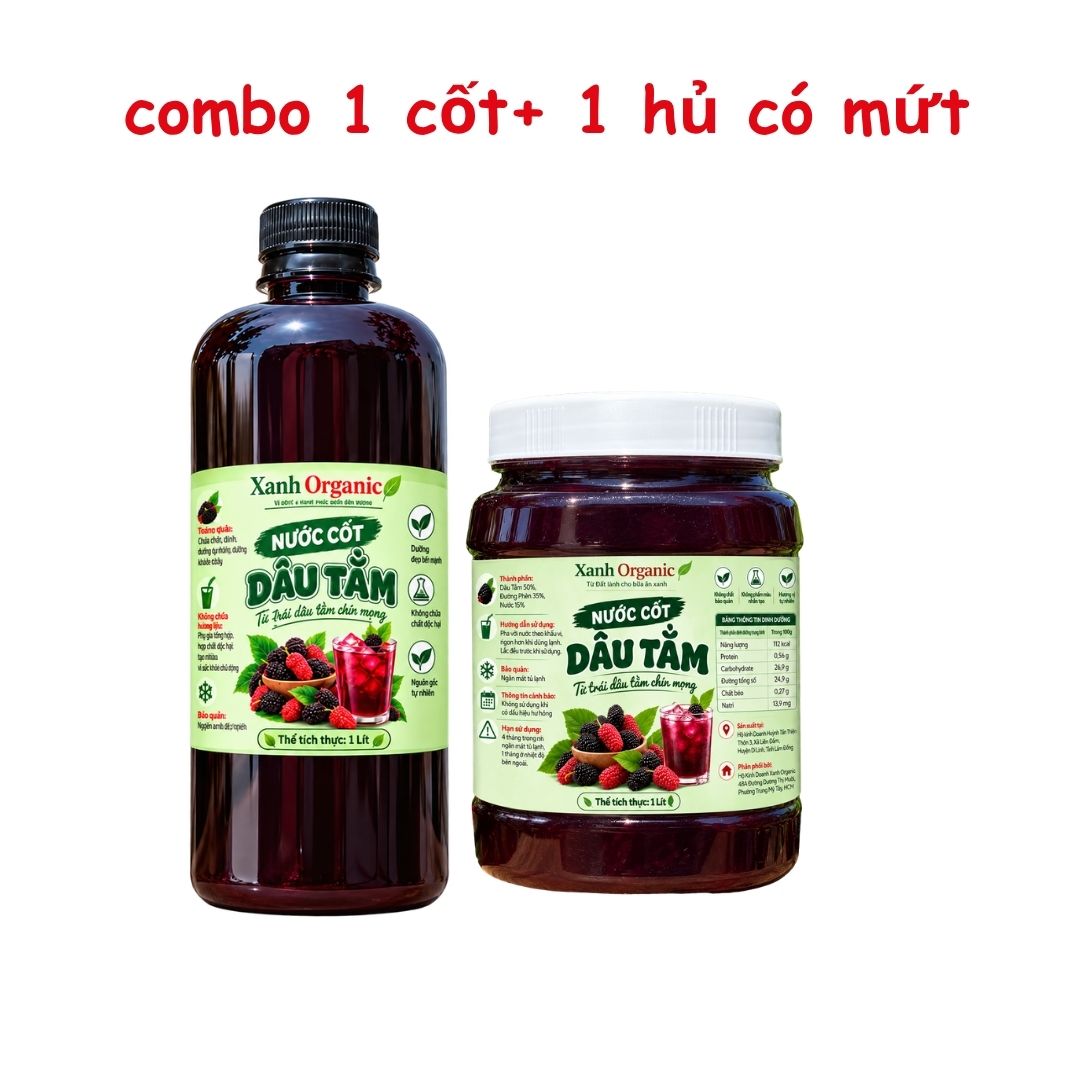 Combo 1 hủ dâu+ 1 chai cốt