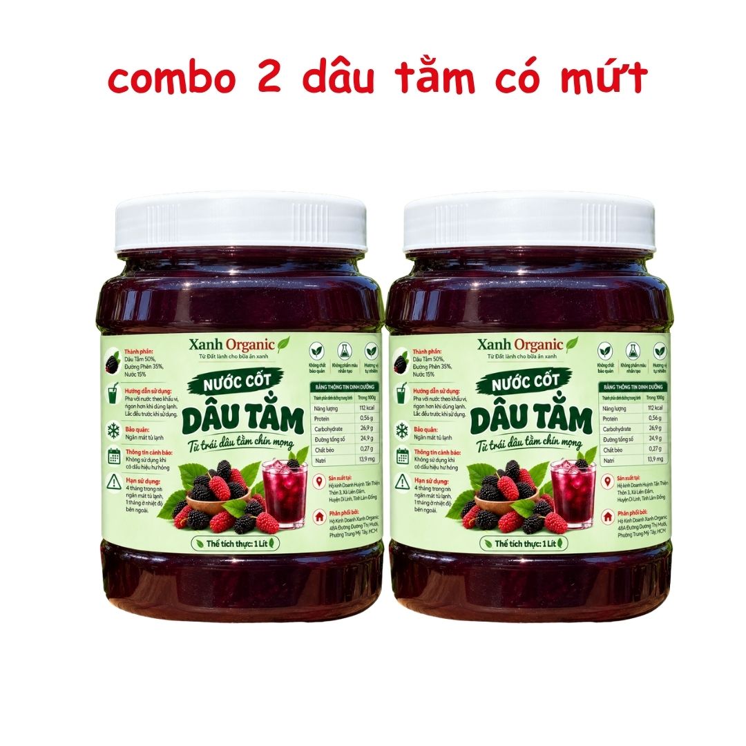 Combo 2 hủ cốt dâu có mứt 1 lít x 2