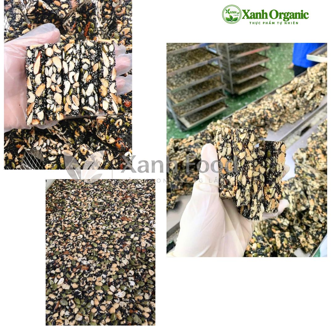 Thanh mè đen mix siêu hạt- bữa phụ heathy-500g — ảnh 5