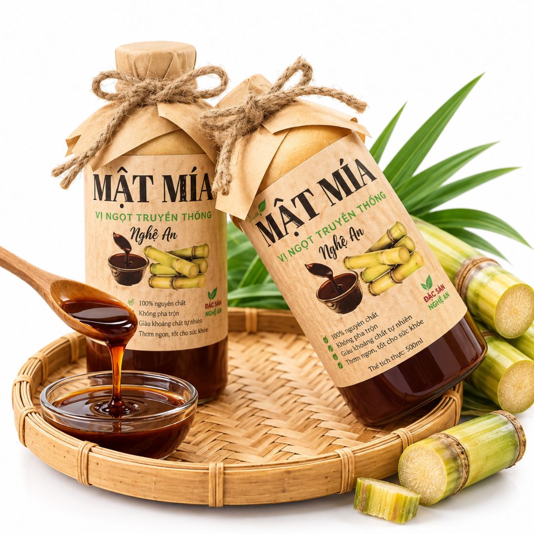 Mật Mía Nghệ An Nguyên Chất – Sánh Đậm, Thơm Ngọt Tự Nhiên